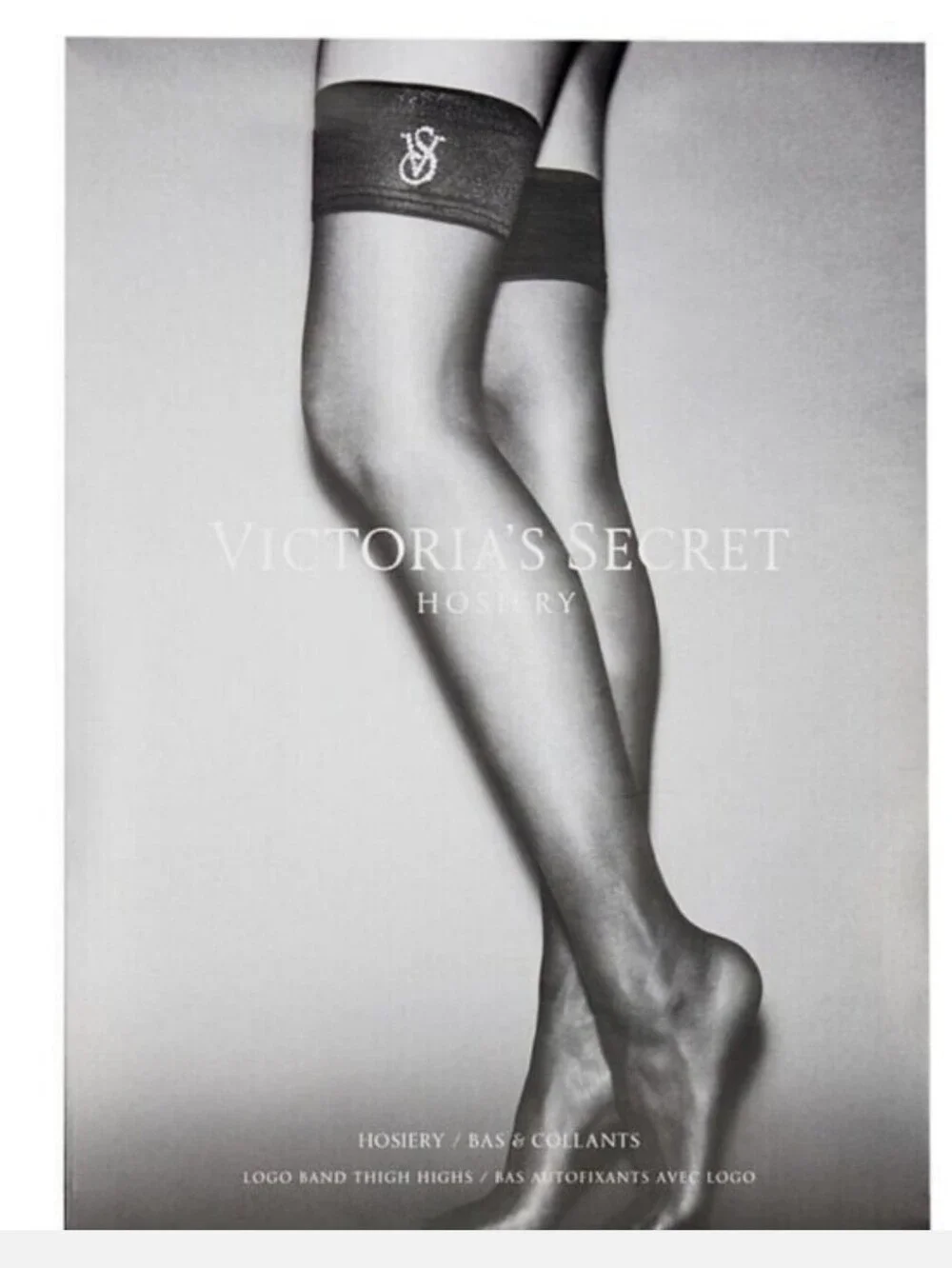 Victoria's secret very sexy logo shine thigh-high stockings SMALL